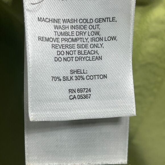 COLUMBIA River‎ Lodge Shirt Men Large Silk Blend Hawaiian Button Up Green Fish - Picture 8 of 10